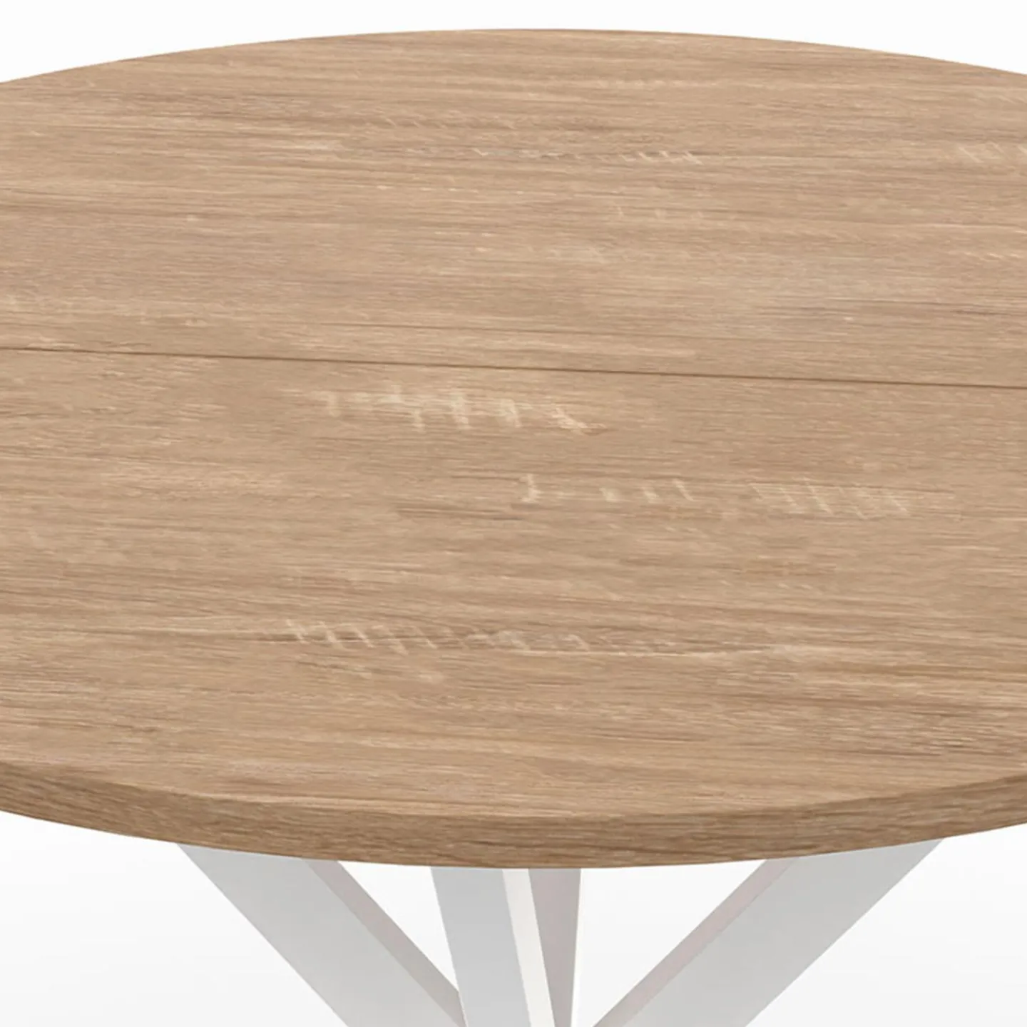Table à manger ronde bois et blanc 80 cm 2-4 personnes*IDMarket Sale