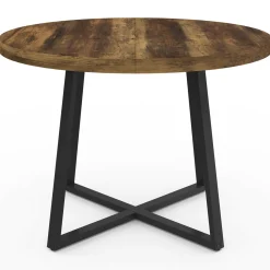 Table à manger ronde bois foncé 4 personnes*IDMarket Online