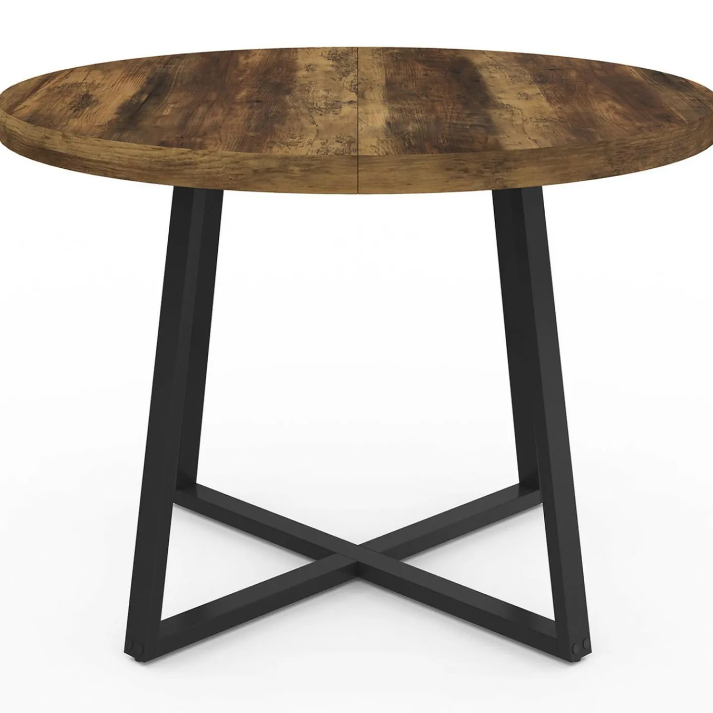 Table à manger ronde bois foncé 4 personnes*IDMarket Online