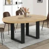 Table à manger ronde extensible bois et noir 4-6 personnes*IDMarket Hot