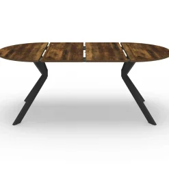 Table à manger ronde extensible de 110-200 cm pour 10 personnes en bois*IDMarket Clearance
