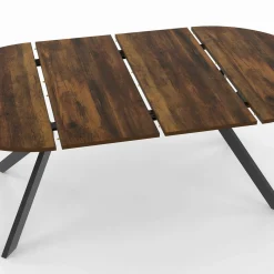 Table à manger ronde extensible de 110-200 cm pour 10 personnes en bois*IDMarket Clearance