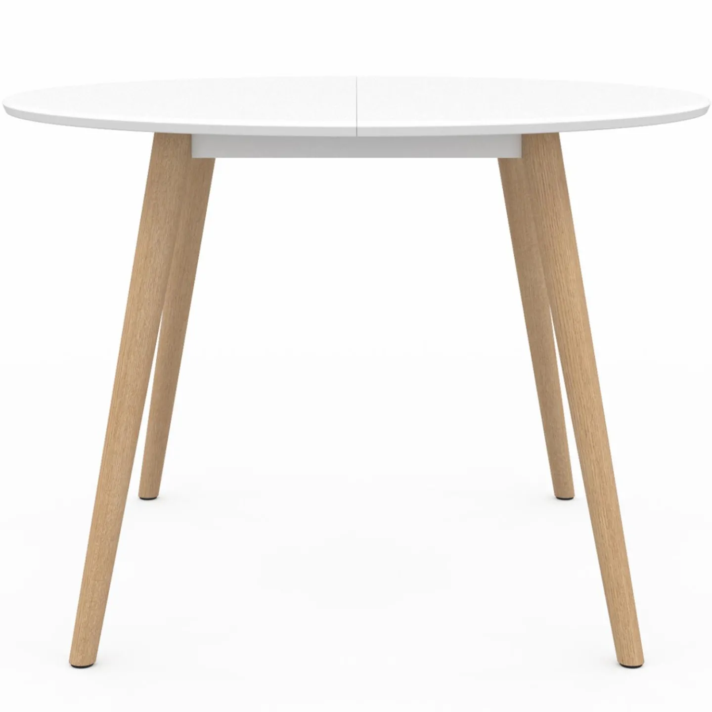 Table à manger ronde scandinave 110 cm blanc*IDMarket
