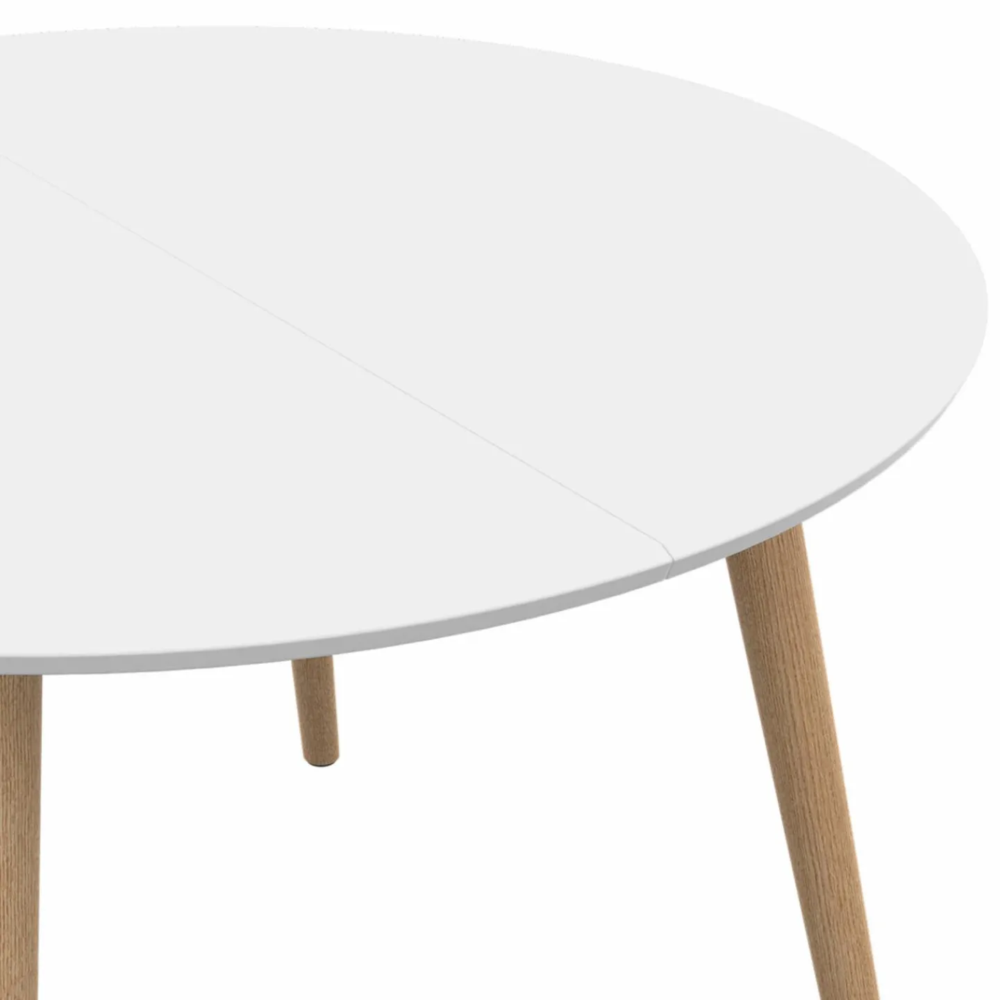 Table à manger ronde scandinave 110 cm blanc*IDMarket