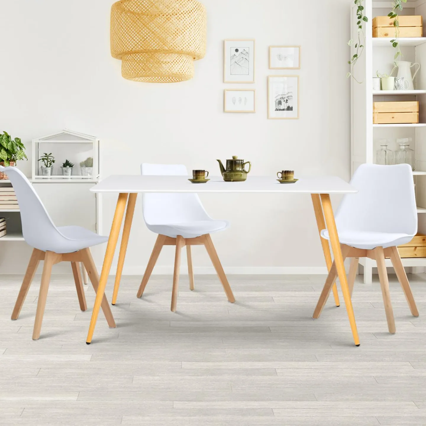 Table à manger scandinave blanche SARA*IDMarket Outlet