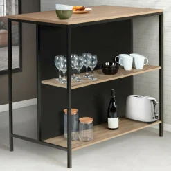 Table bar industriel 2 tabourets*IDMarket Discount