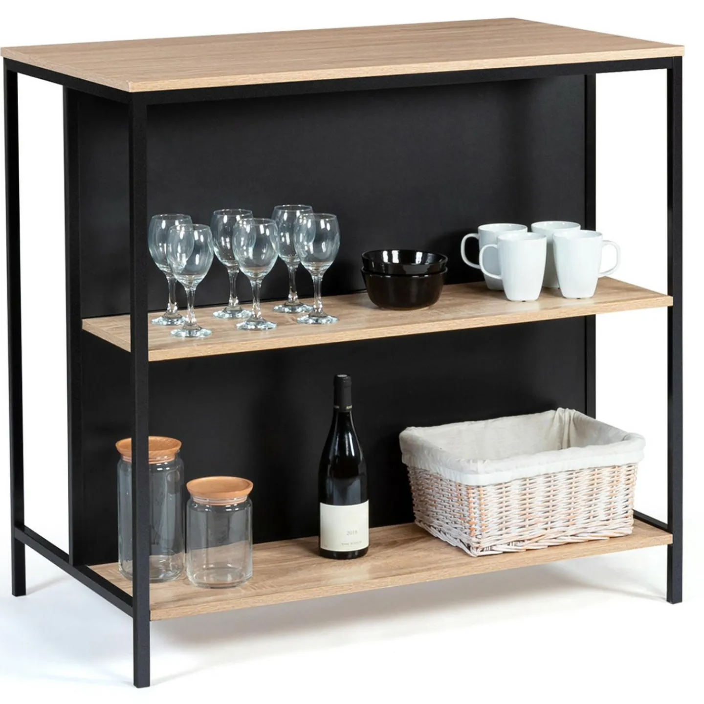 Table bar industriel 2 tabourets*IDMarket Discount