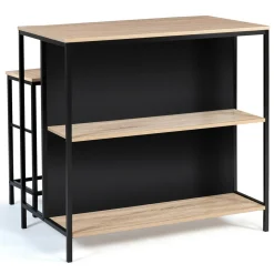 Table bar industriel 2 tabourets*IDMarket Discount