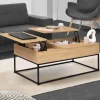 Table basse avec 2 plateaux relevables style industriel*IDMarket Sale