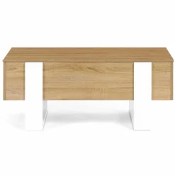 Table basse bois et blanc avec plateau relevable*IDMarket Hot