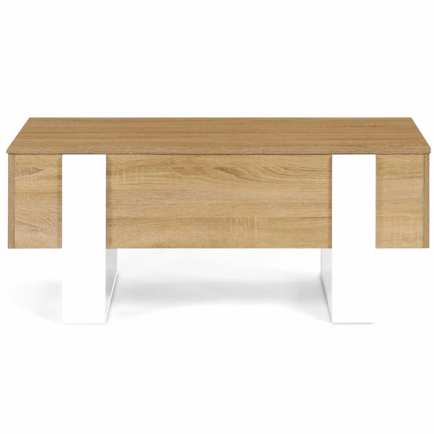 Table basse bois et blanc avec plateau relevable*IDMarket Hot