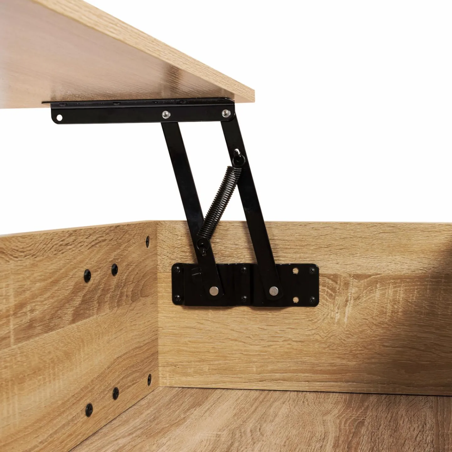 Table basse bois et blanc avec plateau relevable*IDMarket Hot