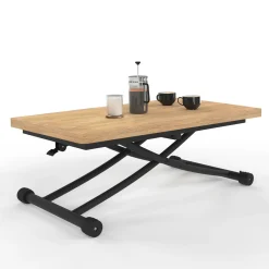 Table basse convertible en table à manger industrielle*IDMarket Clearance