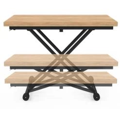 Table basse convertible en table à manger industrielle*IDMarket Clearance