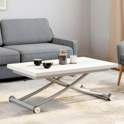 Table basse convertible en table à manger blanche*IDMarket Hot