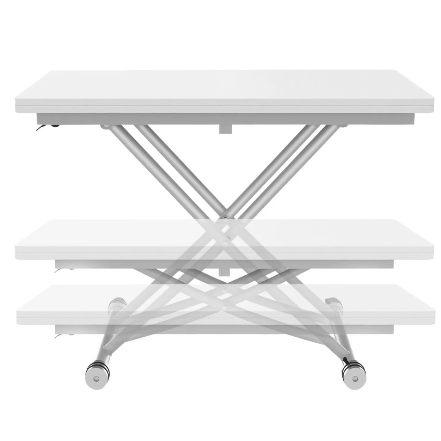 Table basse convertible en table à manger blanche*IDMarket Hot