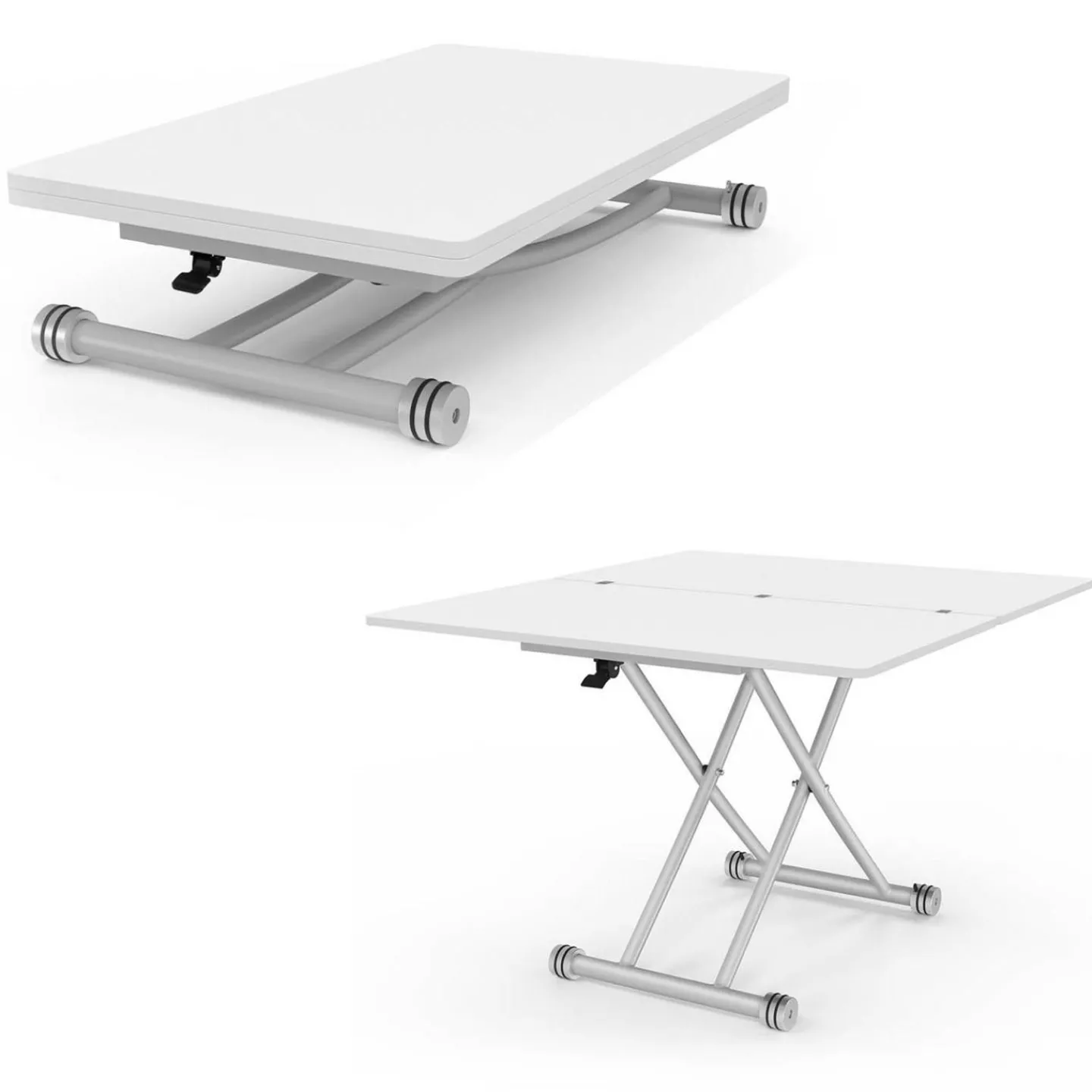 Table basse convertible en table à manger blanche*IDMarket Hot