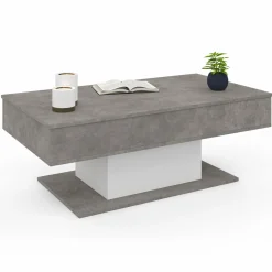 Table basse effet béton et blanc*IDMarket Clearance