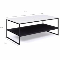 Table basse effet marbre double plateau*IDMarket Discount