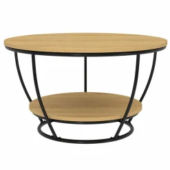 Table basse filaire ronde double plateau*IDMarket