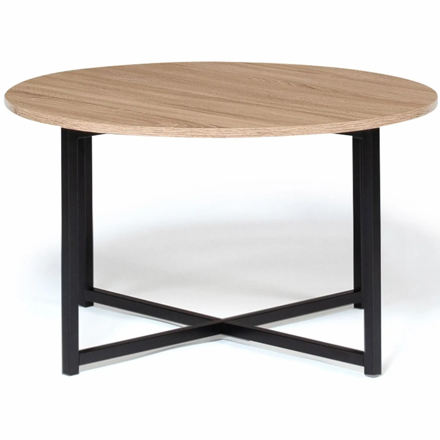 Table basse industrielle ronde bois et métal*IDMarket Hot