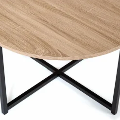 Table basse industrielle ronde bois et métal*IDMarket Hot