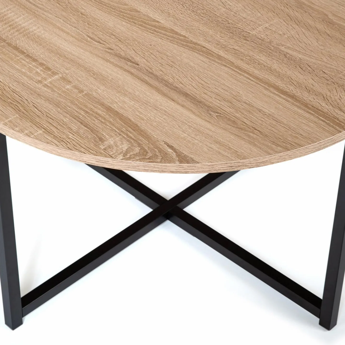 Table basse industrielle ronde bois et métal*IDMarket Hot