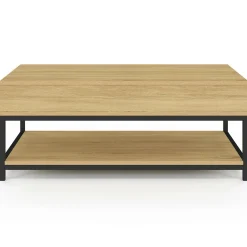 Table basse industrielle plateau relevable avec étagère*IDMarket