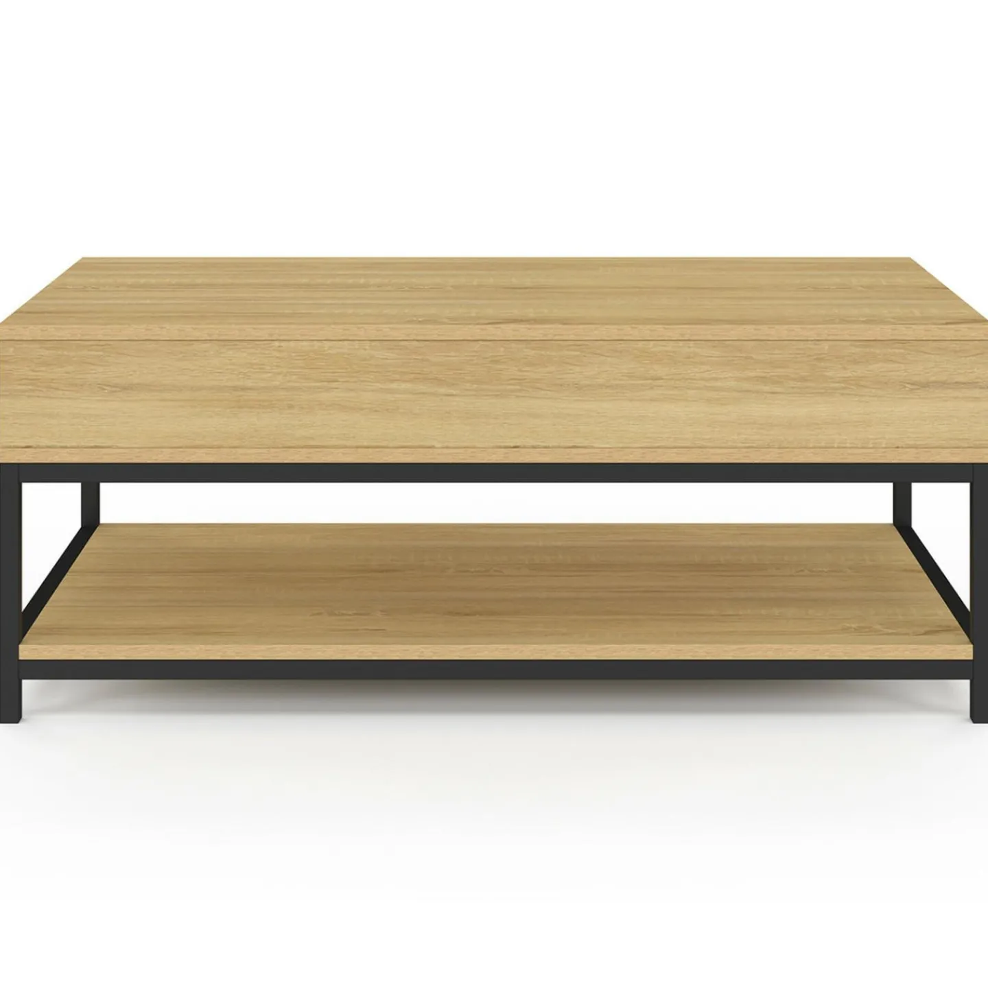 Table basse industrielle plateau relevable avec étagère*IDMarket