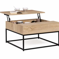 Table basse industrielle carrée avec plateau relevable*IDMarket
