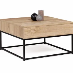 Table basse industrielle carrée avec plateau relevable*IDMarket