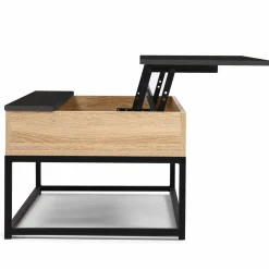 Table basse industrielle avec plateau relevable noir*IDMarket Clearance