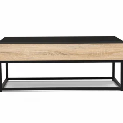 Table basse industrielle avec plateau relevable noir*IDMarket Clearance