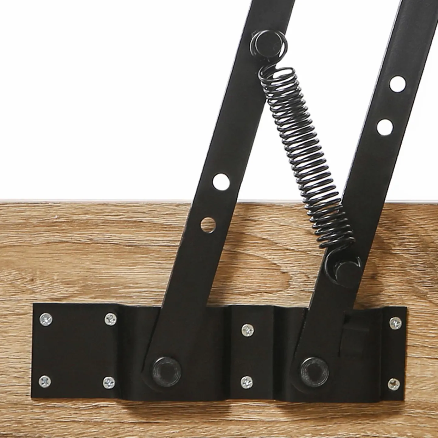 Table basse industrielle blanche et bois avec plateau relevable*IDMarket Hot