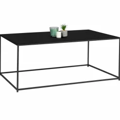 Table basse métal noir mat 113 cm*IDMarket