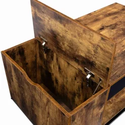 Table basse plateau relevable style industriel effet bois vieilli*IDMarket Sale