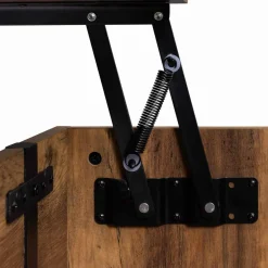 Table basse plateau relevable bois foncé pied épingle*IDMarket New