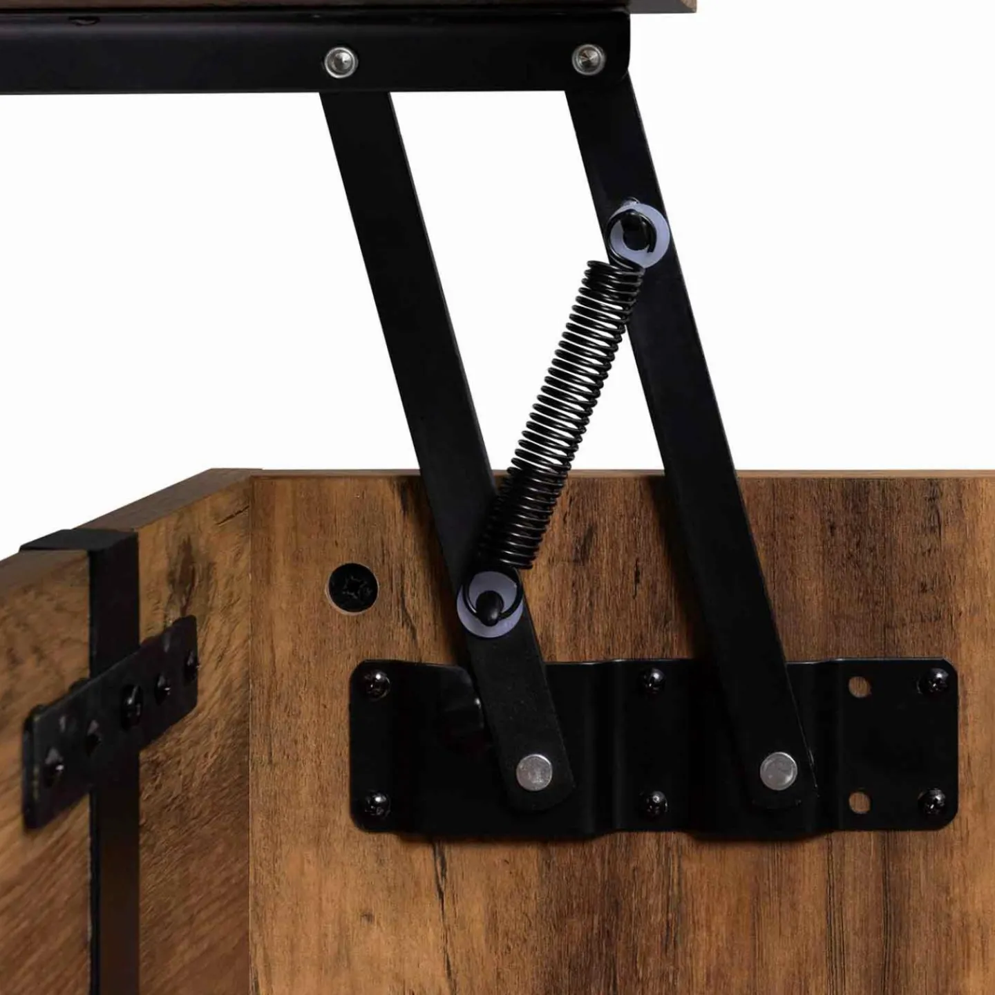 Table basse plateau relevable bois foncé pied épingle*IDMarket New