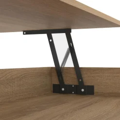 Table basse plateau relevable rectangulaire bois et noir*IDMarket Clearance