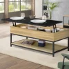 Table basse rectangle design industriel*IDMarket Hot