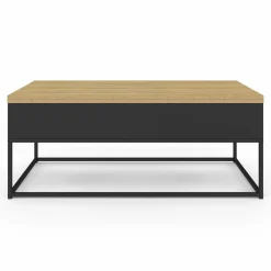 Table basse rectangulaire industrielle relevable et convertible pour manger*IDMarket Hot