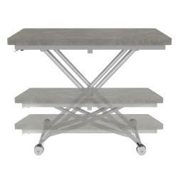 Table basse relevable en table à manger moderne avec plateau effet béton*IDMarket Hot