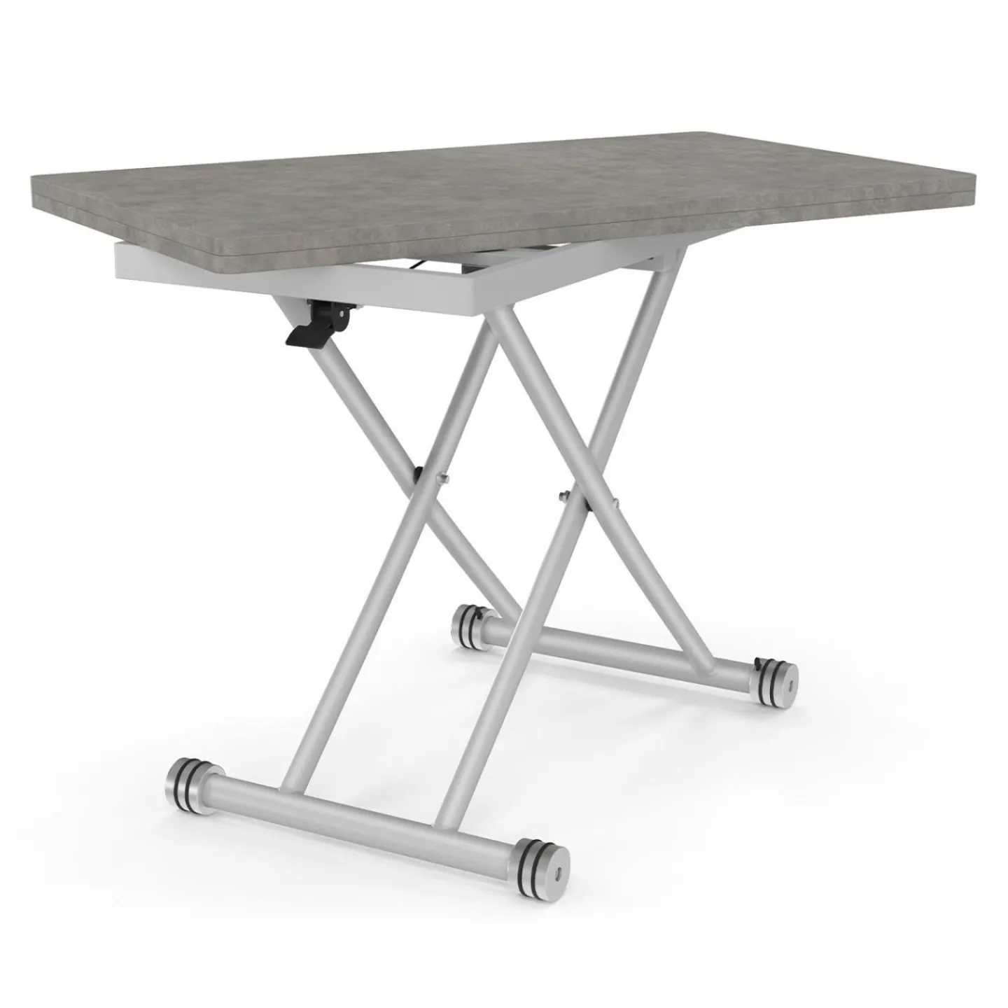 Table basse relevable en table à manger moderne avec plateau effet béton*IDMarket Hot