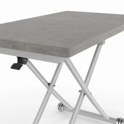 Table basse relevable en table à manger moderne avec plateau effet béton*IDMarket Hot
