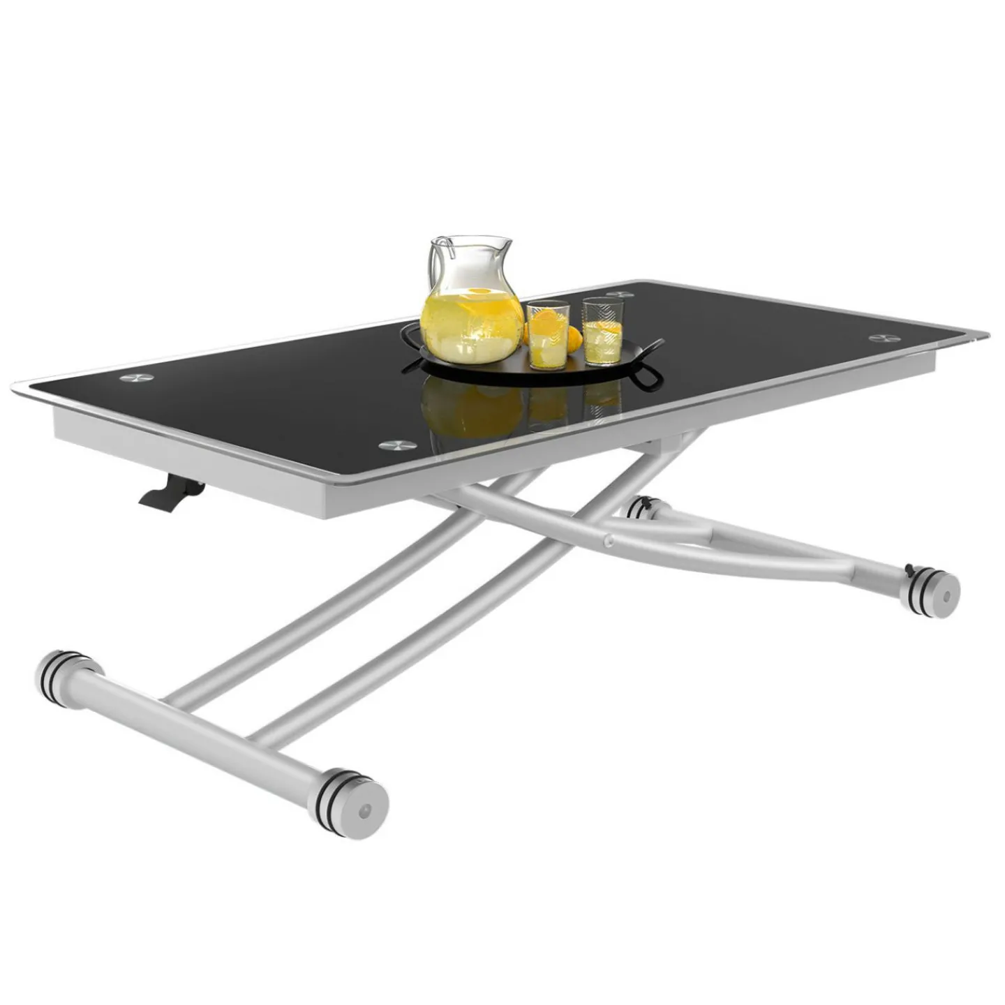 Table basse relevable en table à manger verre trempé*IDMarket Sale