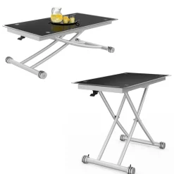 Table basse relevable en table à manger verre trempé*IDMarket Sale