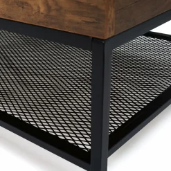 Table basse relevable style industriel effet bois vieilli*IDMarket Discount