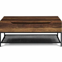 Table basse relevable style industriel effet bois vieilli*IDMarket Discount