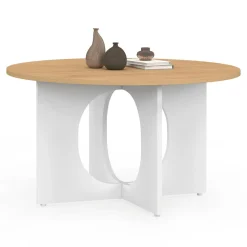 Table basse ronde 70 cm pied arc blanc*IDMarket Hot