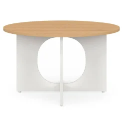 Table basse ronde 70 cm pied arc blanc*IDMarket Hot
